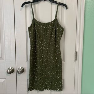 Forever 21 Olive Green Floral Dress